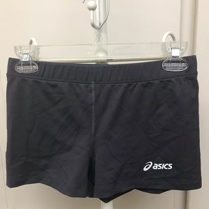 ASICS M Gray Spandex Short Shorts